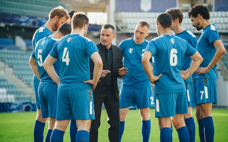 Fußballer auf dem Feld